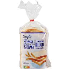Pain de mie tranché SIMPL le sachet de 18 - 750g disponible au Mali