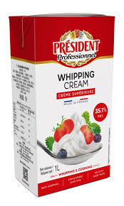 CREME UHT WHIPPING CREAM - 1LITRE - PRÉSIDENT disponible au Mali