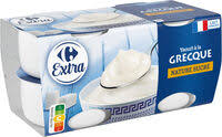 Yaourt à la GRECQUE NATURE SUCRE – Carrefour – 600 g (4 x 150 g) disponible au Mali